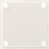 茶色チョコレートスラブパターン（の模様が）ある ガラスコースター (裏面)