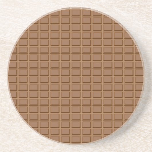 茶色チョコレートスラブパターン(の模様が)ある コースター (正面)