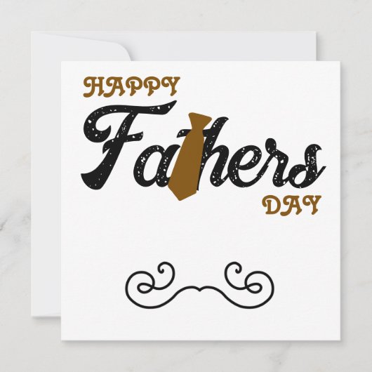茶色ハッピー父の日グリーティングカード カード (正面)