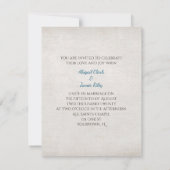 茶色ハートとヒトデ結婚ィス 招待状 (裏面)