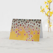 茶色パターン カード (黄色い花)