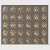 茶色パーソナライズされたのイードムバラク ラッピングペーパー (フラット)