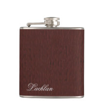 茶色パーソナライズされたのレザーフェイクテクスフラスコ