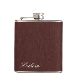 茶色パーソナライズされたのレザーフェイクテクスフラスコ フラスク