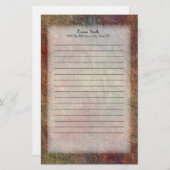 茶色パーソナライズされたの黄色のグランジ石 便箋 (正面/裏面)