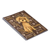 茶色パーソナライズされた犬 ノートブック (右側)