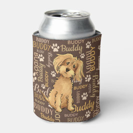 茶色パーソナライズされた犬 缶クーラー