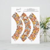 茶色ファンキーのフラワーカップケーキのパーティー (スタンド正面)