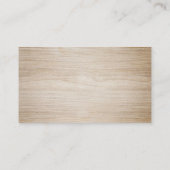 茶色フェイクの木空白の 名刺 (裏面)