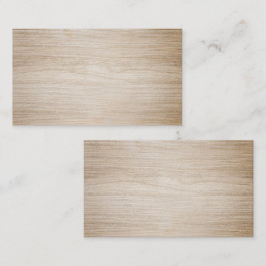 茶色フェイクの木空白の 名刺 (正面/裏面)