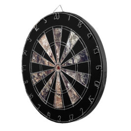 茶色フェイクの灰色の木の樹皮のテクスチャ ダーツボード