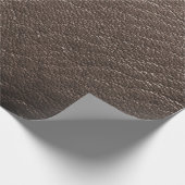 茶色フェイク動物皮革プリント ラッピングペーパー (角)