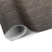 茶色フェイク動物皮革プリント ラッピングペーパー (ロールコーナー)