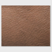 茶色フェイク動物皮革プリント ラッピングペーパー (フラット)