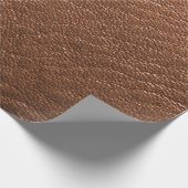 茶色フェイク動物皮革プリント ラッピングペーパー (角)