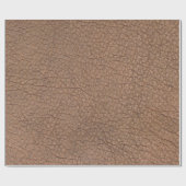 茶色フェイク動物皮革プリント ラッピングペーパー (フラット)