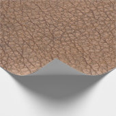 茶色フェイク動物皮革プリント ラッピングペーパー (角)