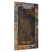 茶色フェイク大理石テクスチャ金ゴールド縁ど クリップボード (右)