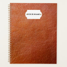 茶色フェイク革プランナー