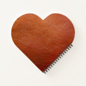 茶色フェイク革 ノートブック (裏面)