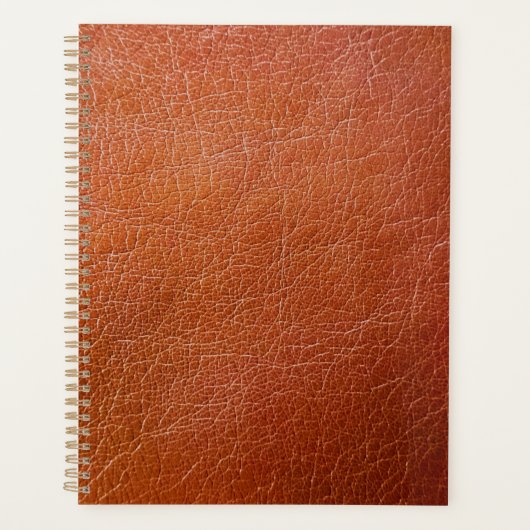 茶色フェイク革 プランナー手帳 (正面)