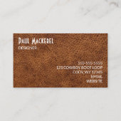 茶色フェイク革 名刺 (裏面)