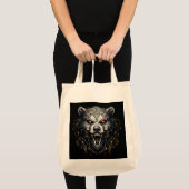 茶色フレンドリーのクマ、平均茶色のクマ、食料雑貨トート トートバッグ (正面(商品))