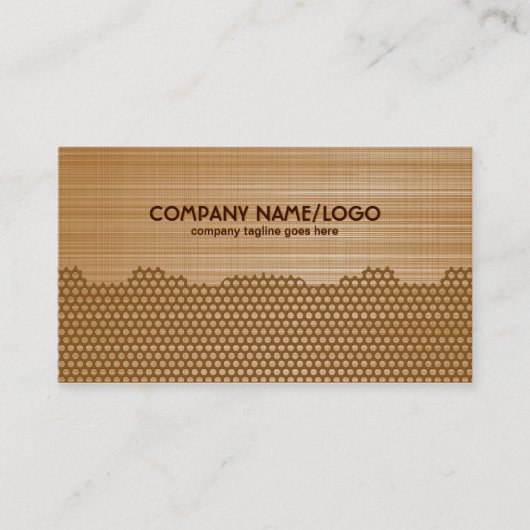 茶色ブラシ仕上げアルミニウムパターン 名刺 (正面)