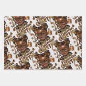 茶色ベビー包装紙 ラッピングペーパーシート (正面2)