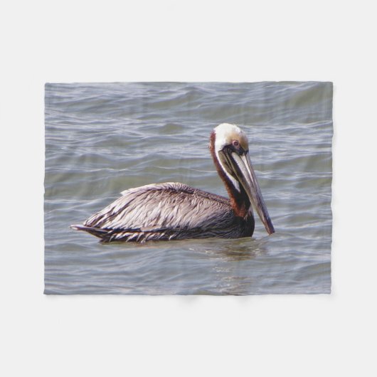 茶色ペリカンのフリースブランケット フリースブランケット (正面(横))