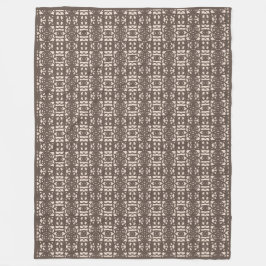 茶色モダンとベージュスタイリッシュタオ フリースブランケット