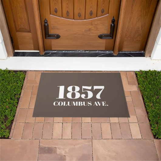 茶色モダンと白のエレガントdoormat ドアマット (室外)