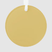 茶色モダンと金ゴールドの書道平野ユニーク オーナメント (裏面)