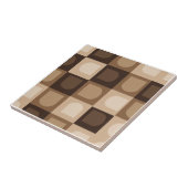 茶色モダンのアーチ幾何パタアステカーン タイル (側面)