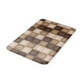 茶色モダンのアーチ幾何パタアステカーン バスマット (アングル)