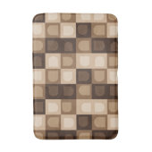 茶色モダンのアーチ幾何パタアステカーン バスマット (正面縦)