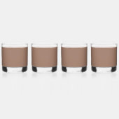 茶色モダンのガラス製品セット – 4個 ウイスキーグラス (右)