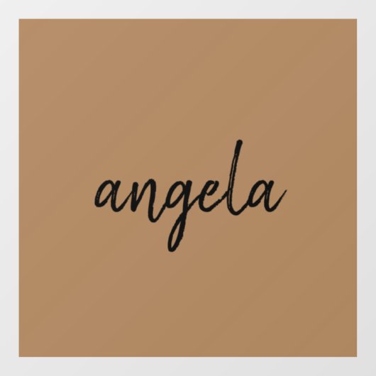 茶色モダンのスタイリッシュ名前をカスタムする ウィンドウサイン (シート)