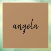 茶色モダンのスタイリッシュ名前をカスタムする ウィンドウサイン (シート3)