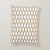 茶色モダンの白いパターンのアクセント枕 アクセントクッション (裏面(縦))