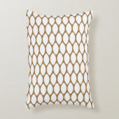 茶色モダンの白いパターンのアクセント枕 アクセントクッション (正面(垂直))