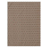 茶色モダンの白のパターン テーブルクロス (正面)