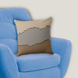 茶色モダンの破れたドット層 クッション