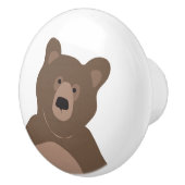 茶色モダンミニマル熊セラミックのプルノブ セラミックノブ (右)