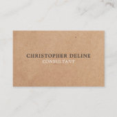 茶色モダン印エレガント刷KraftPaperコンサルタント 名刺 (正面)