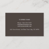 茶色モダン印エレガント刷KraftPaperコンサルタント 名刺 (裏面)