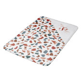 茶色モダン模様モノグラム バスマット (アングル)