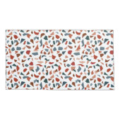 茶色モダン模様モノグラム 枕カバー (裏面)