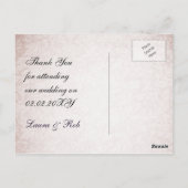 茶色モダン紫サンキューカード ポストカード (裏面)