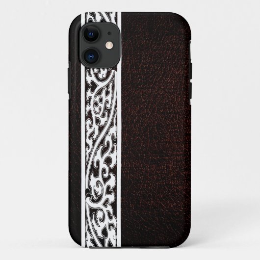 茶色モダン革 Case-Mate iPhoneケース (裏面)